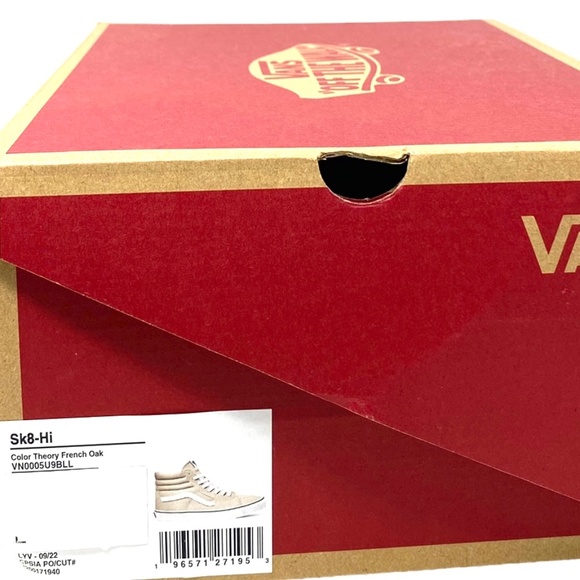 VANS Sk8-Hi Shoes Beige Suede Canvas Casual Sneakers SB Women's Size VN0005U9BLL - Picture 9 of 10